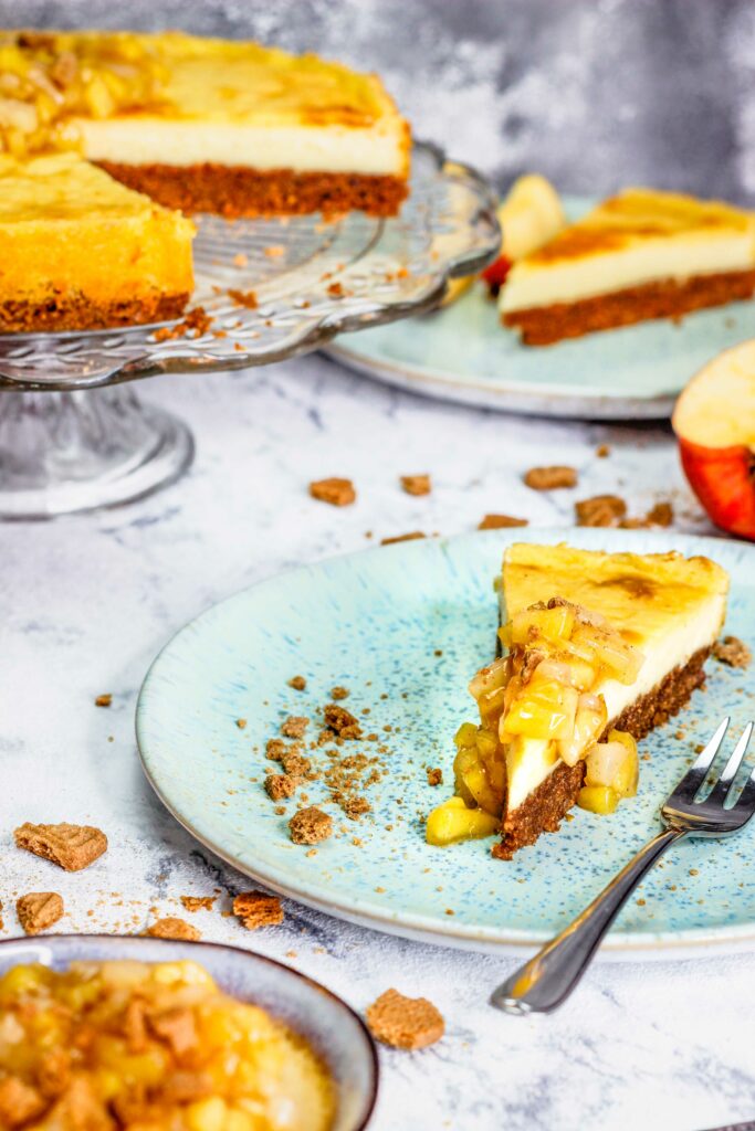 NY Cheesecake mit Apfel-Birnen-Topping